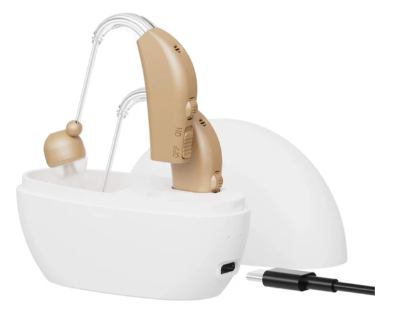 Product model Premium Digital Hearing Aids Set - Premium Rechargeable Behind The Ear Personal Sound Amplification Device Charger