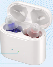 Product model Rechargeable Hearing Aids for Seniors - Upgraded Model Mini Aids Personal Sound Amplification Device for Adults Charger