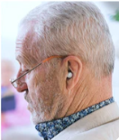 Product model CIC Rechargeable Hearing Aids for Seniors and Adults in Use