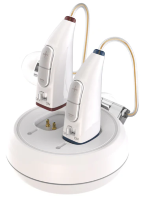 Product model Rechargeable Hearing Aids for Seniors - (Pair) Digital Binaural Behind-the-Ear Personal Sound Amplification Aid Device Charger