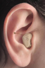 Product model Hearing Aids Set Mini ITC (In-The-Canal) in Use